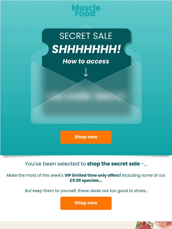 Shhh. It's the Secret Sale, —🤫