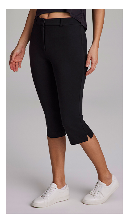 Ponte Kick Flare Capri Pant