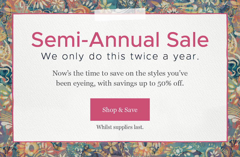 Semi-Annual Sale