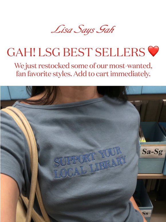 Gah! Best Sellers Restocked!
