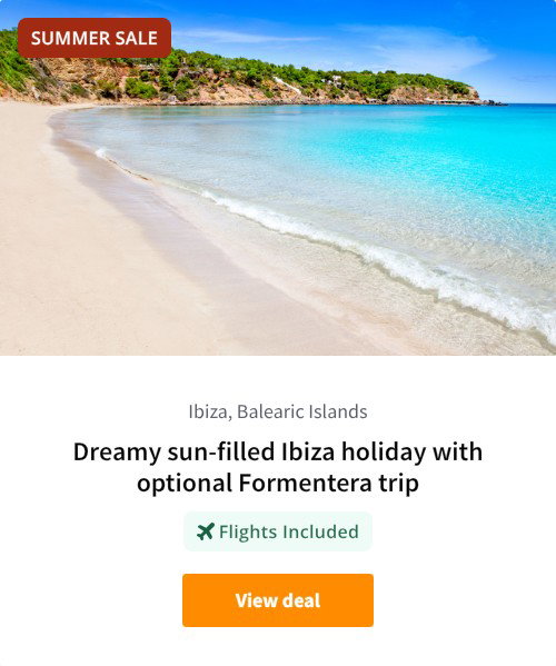 Dreamy sun-filled Ibiza holiday with optional Formentera trip