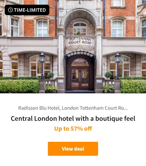 Central London hotel with a boutique feel