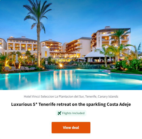 Luxurious 5* Tenerife retreat on the sparkling Costa Adeje