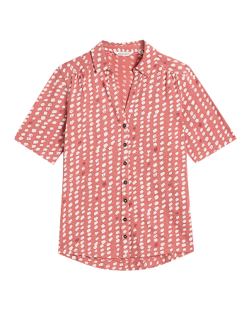 Shop Annie Short Sleeve Collared Jersey Shirt
