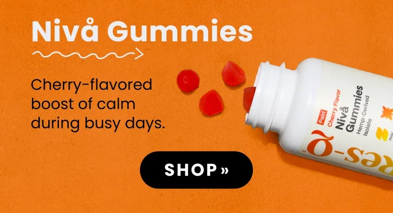 Nivå Cherry Gummies: Cherry-flavored boost of calm during busy days. SHOP NOW »