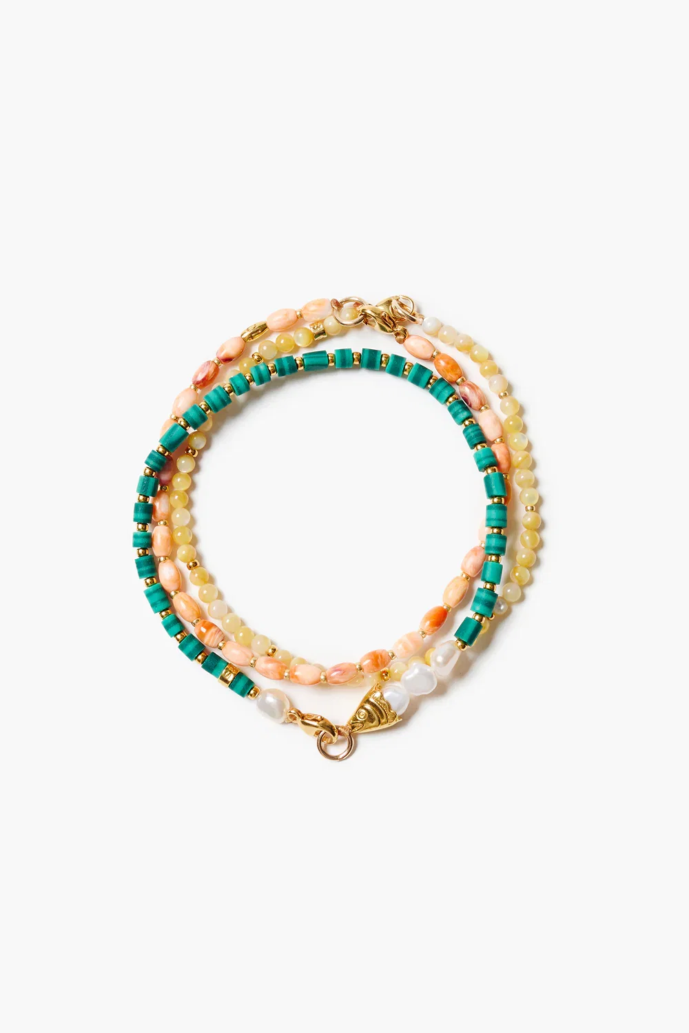 Image of Trio Friendship Bracelet Set Malachite