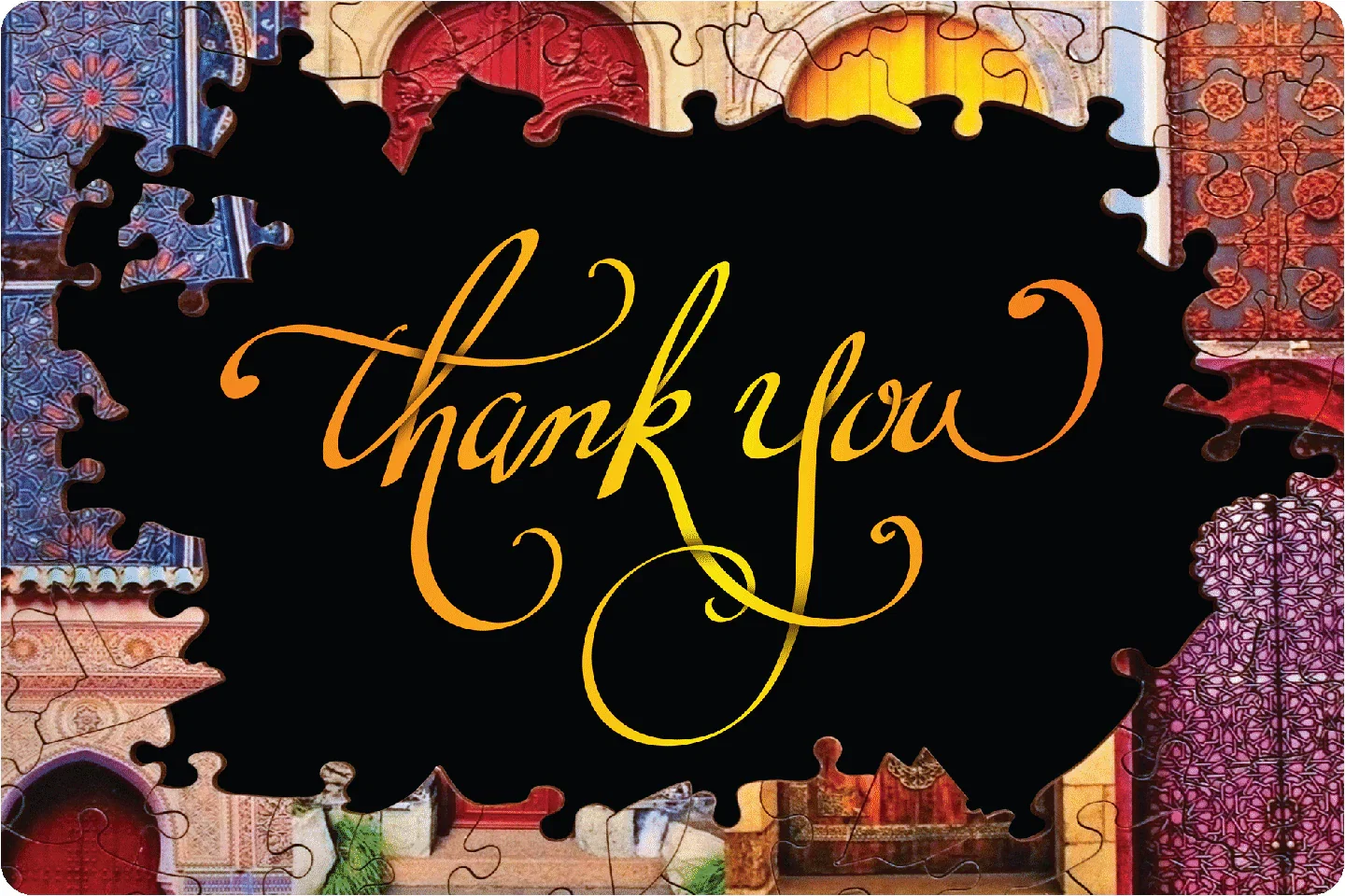 Thank You mini wooden jigsaw puzzle