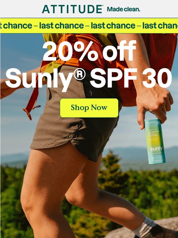 20% OFF Sunly SPF 30 ☀️