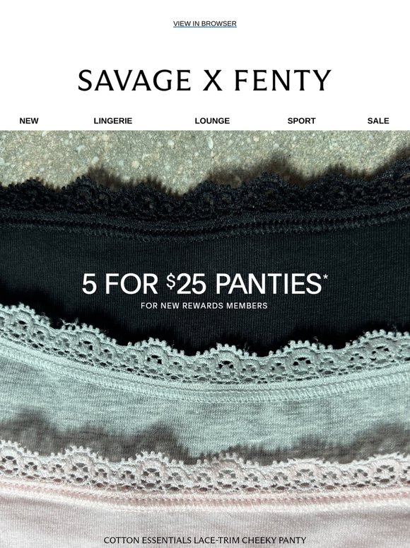 Not a Drill: 5 for $25 Panties!