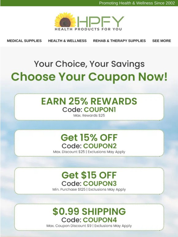 Pick Your Deal, Pick Your Savings