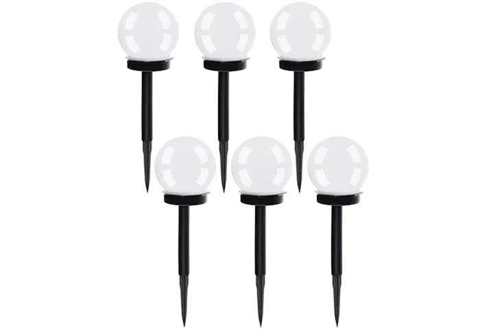Solcellelamper / Hagebelysning med LED og skumringssensor 6-pak