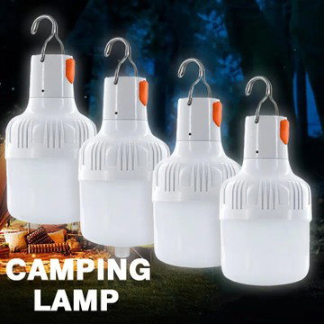 4-Pack Portable Outdoor USB Rechargeable LED Lamp Bulbs