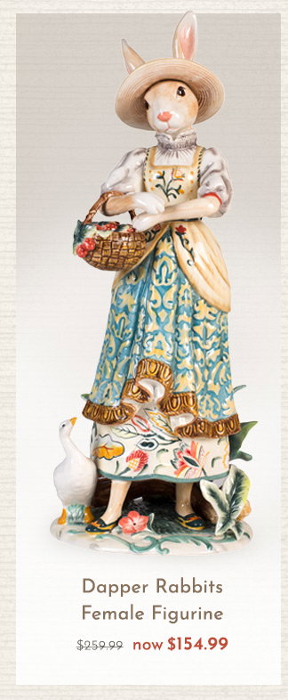 Dapper Rabbits Female Figurine - now $154.99