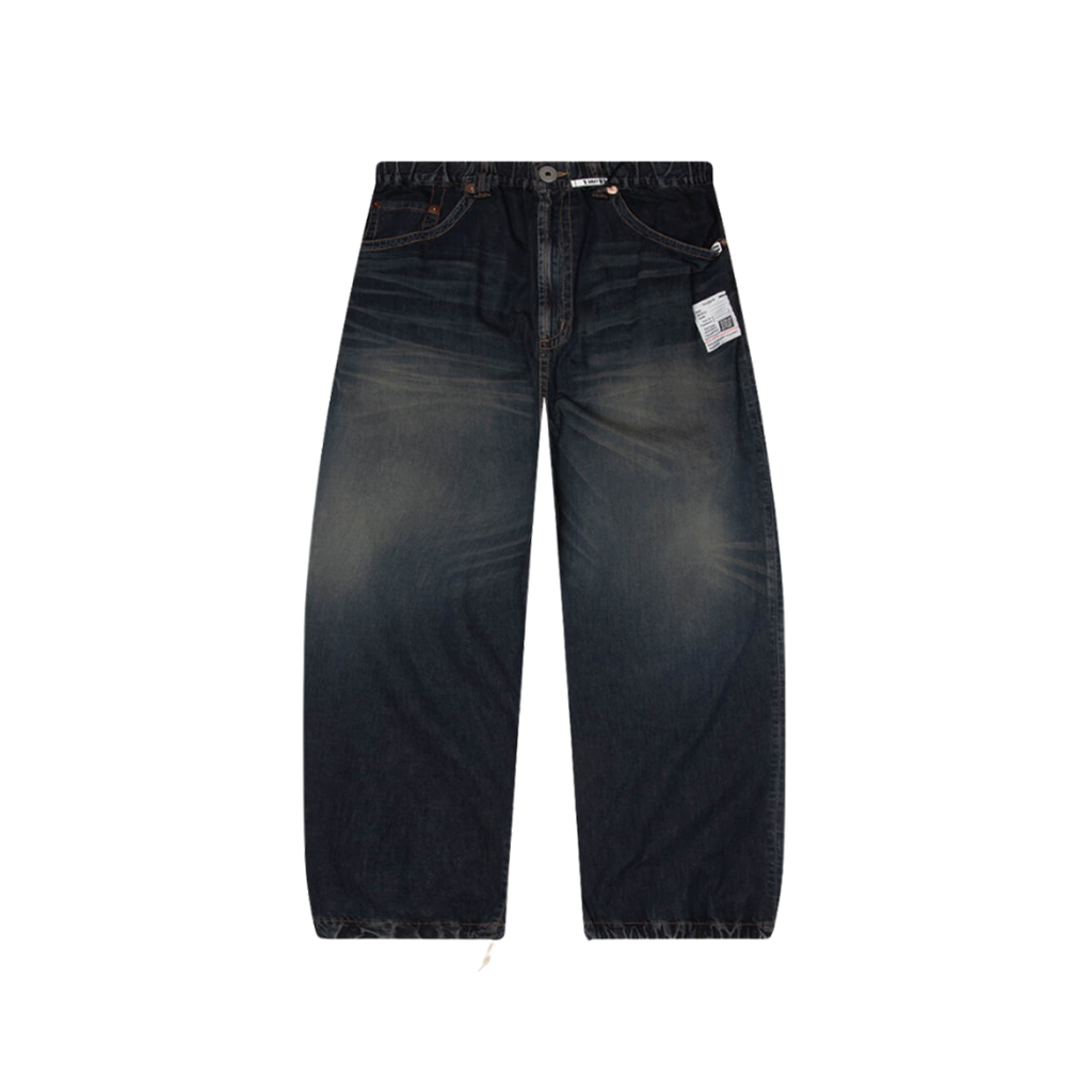 Light Denim Wide Pants- Indigo