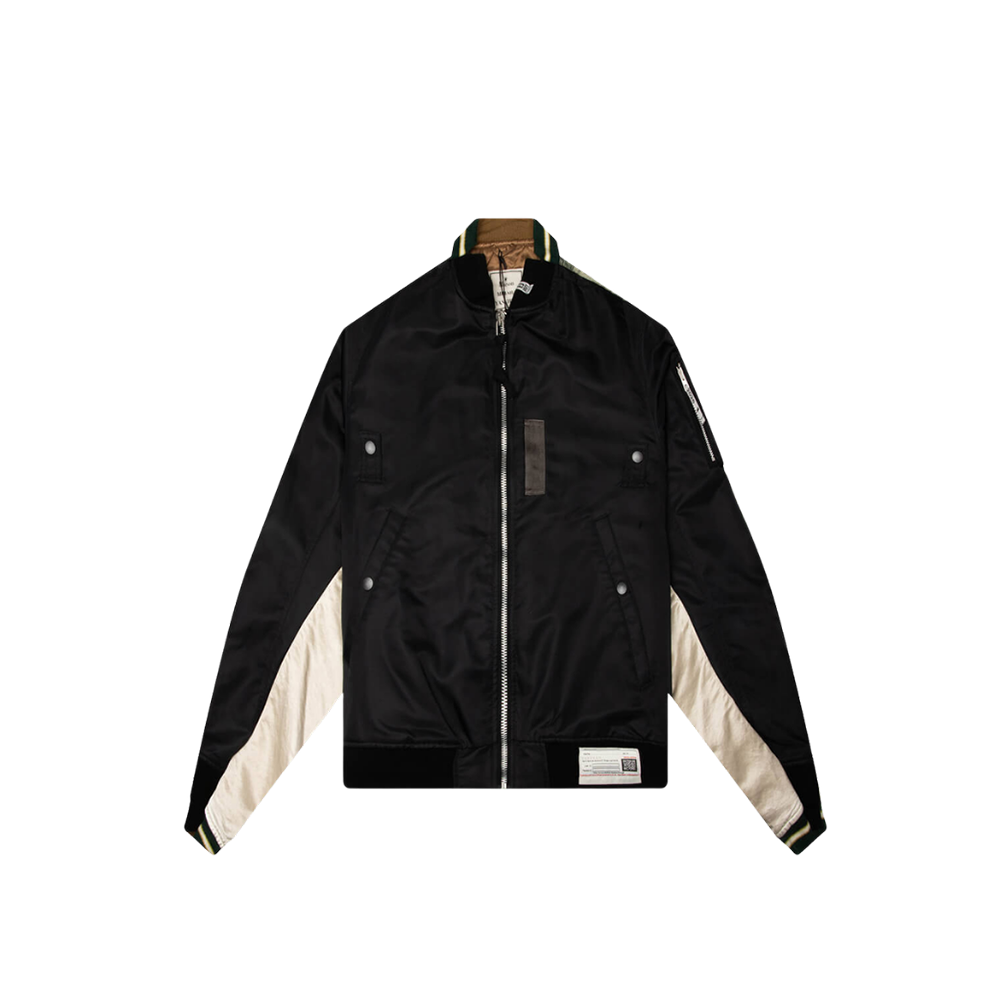 Front Back Combined Flight Jacket - Black