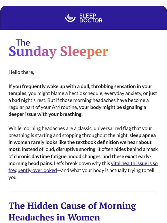 The hidden cause of morning headaches in women