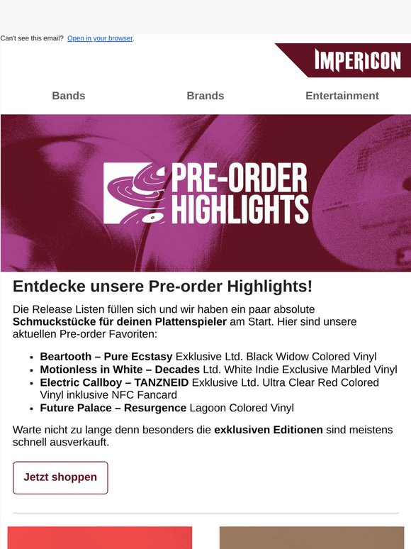 💿 Pre-order Highlights für deine Sammlung