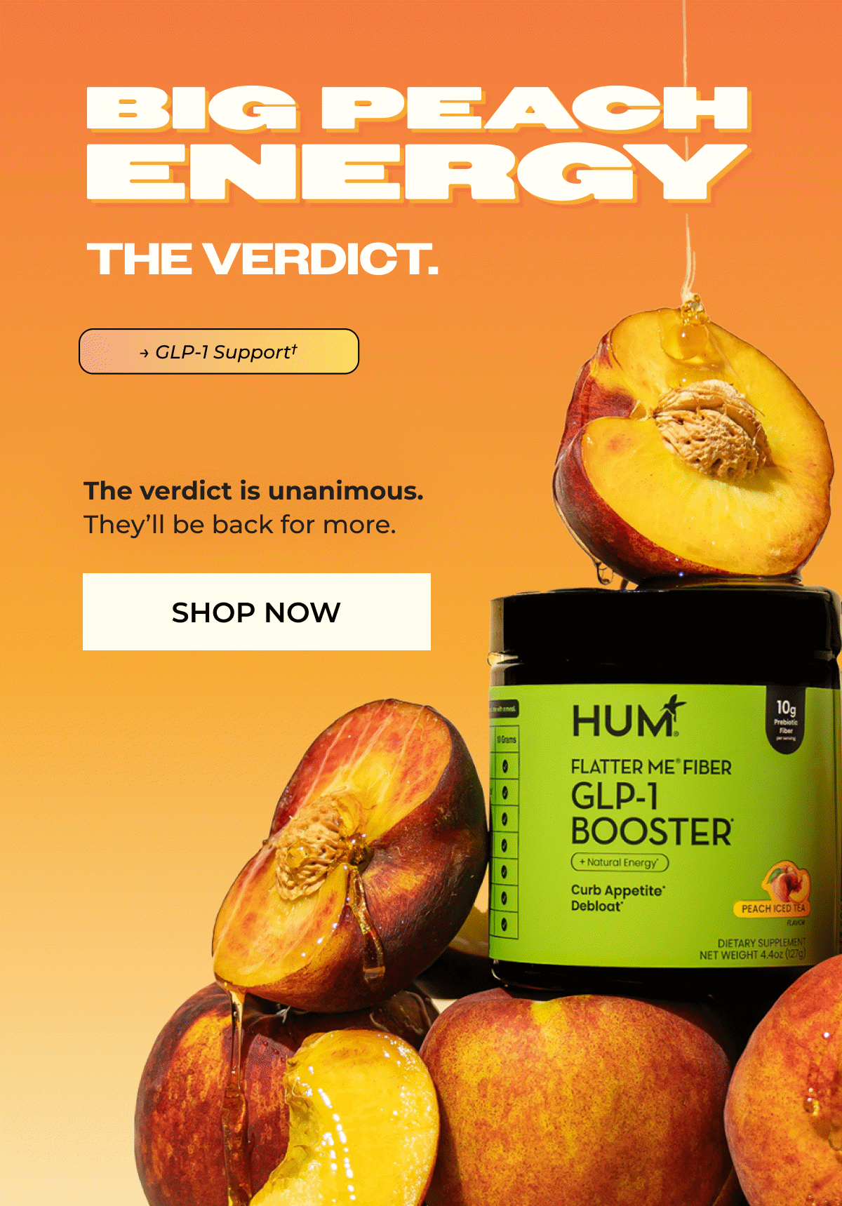 Flatter Me Fiber: GLP-1 Booster Peach Tea