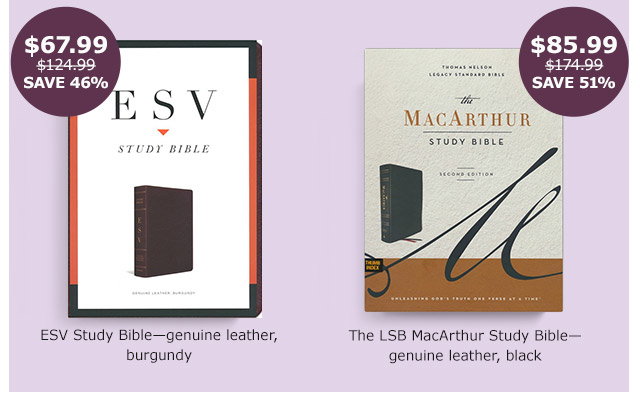 ESV Study Bible Genuine Leather | The LSB MacArthur Study Bible Genuine Leather