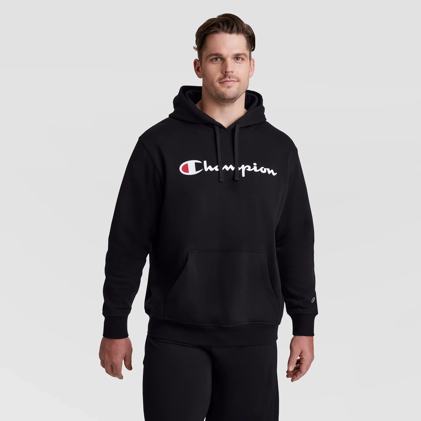 Image of Powerblend Hoodie, Full Script Logo - Big & Tall
