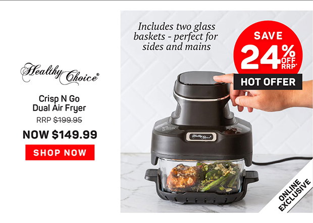 Healthy Choice Crisp N Go Dual Air Fryer