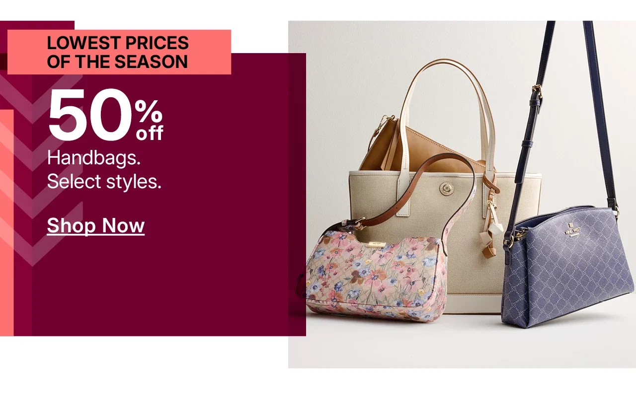 50% off handbags