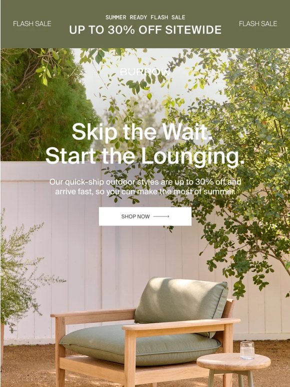 Treat yourself to a comfortable outdoor space