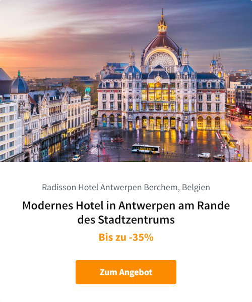 Modernes Hotel in Antwerpen am Rande des Stadtzentrums
