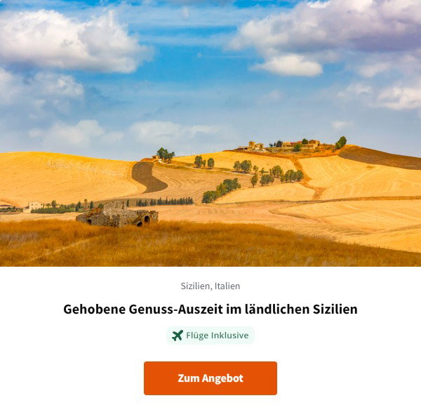 Gehobene Genuss-Auszeit im ländlichen Sizilien