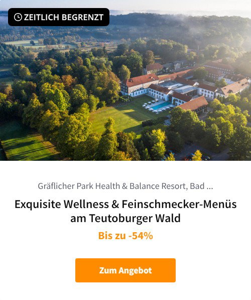 Exquisite Wellness &amp; Feinschmecker-Menüs am Teutoburger Wald