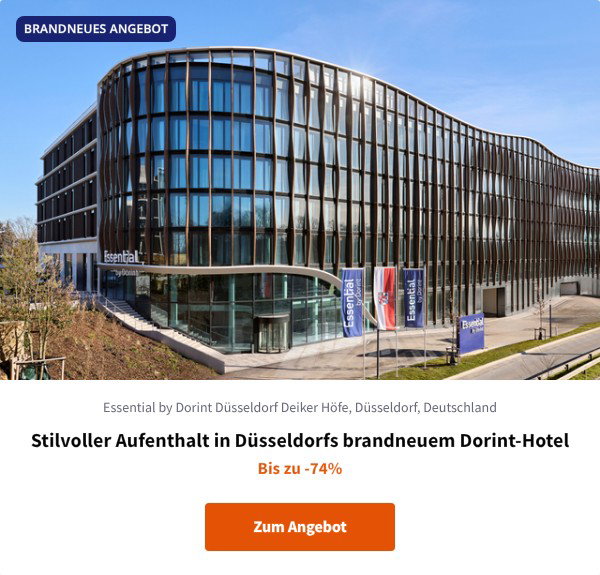 Stilvoller Aufenthalt in Düsseldorfs brandneuem Dorint-Hotel