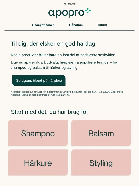 25% på udvalgt hårpleje til sommeren