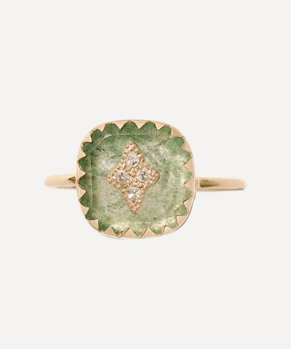 Pascale Monvoisin 9ct Gold Pierrot Aventurine Quartz Ring