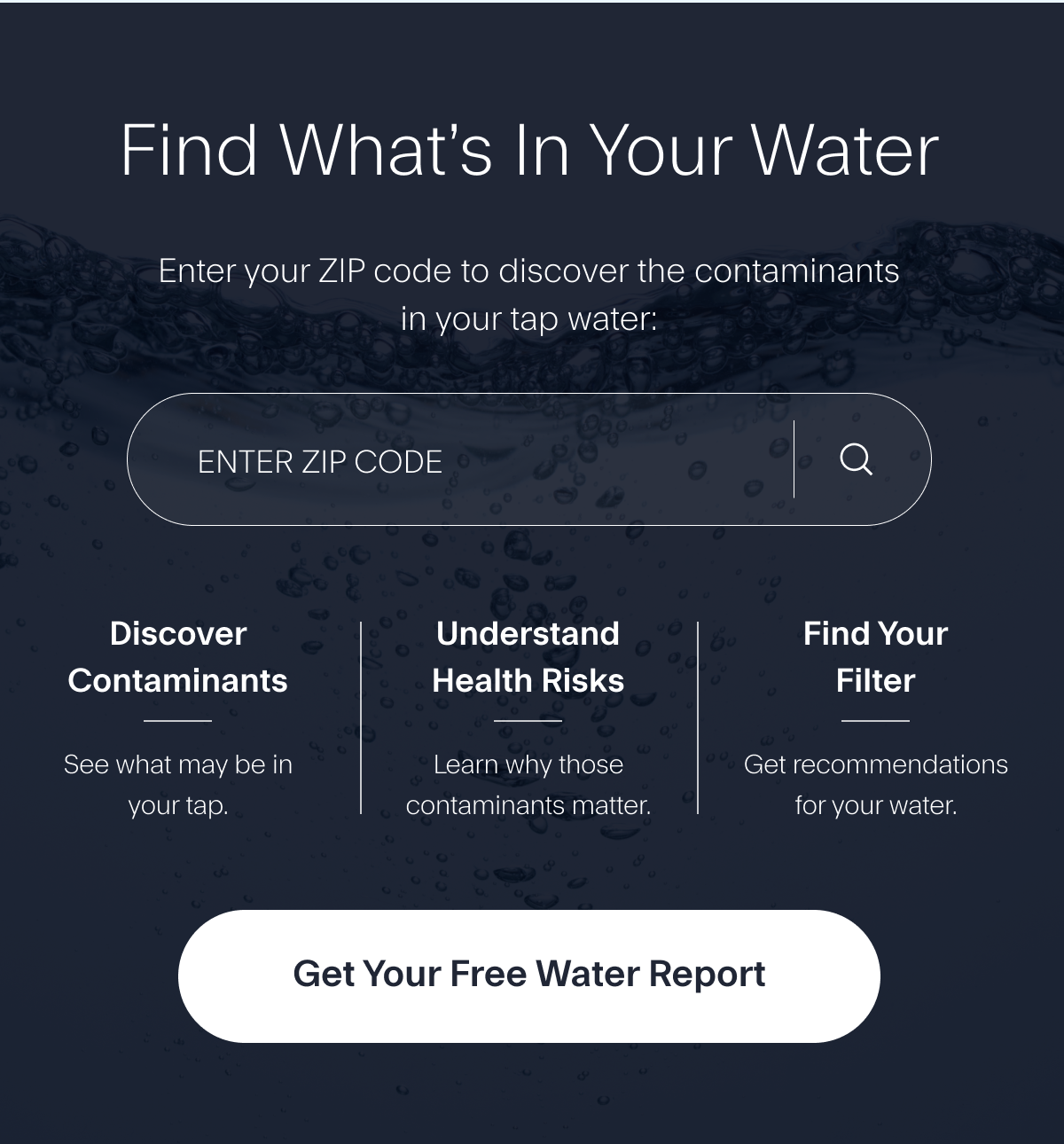 Get Your Free Water Report