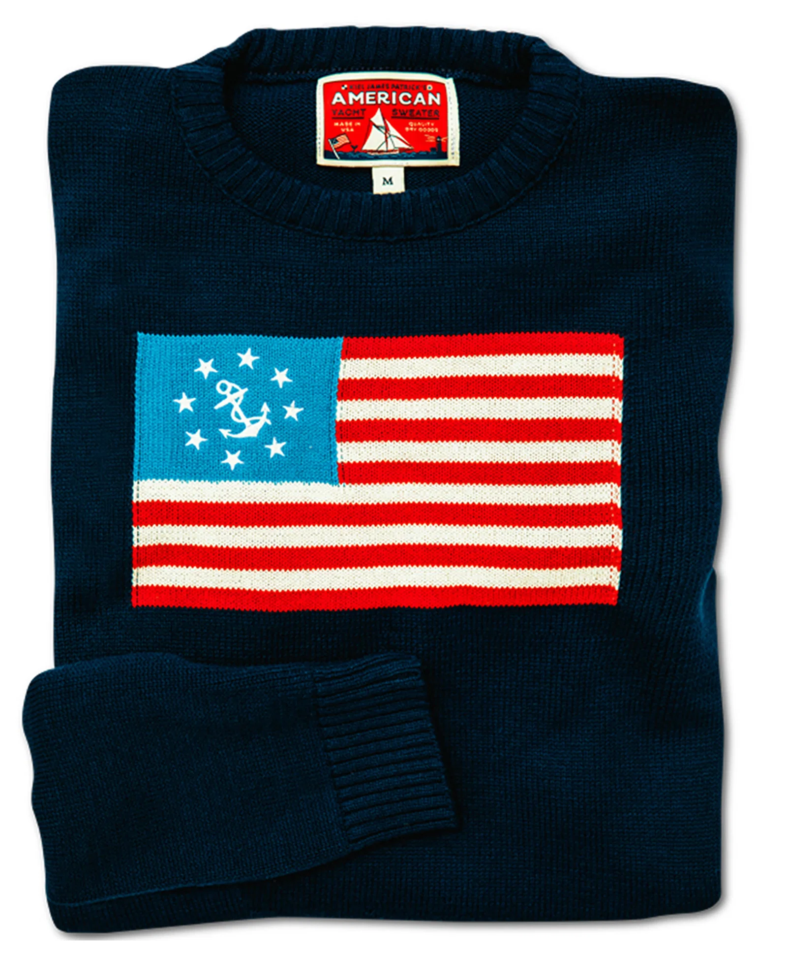 Image of American Yacht Flag Sweater in Navy