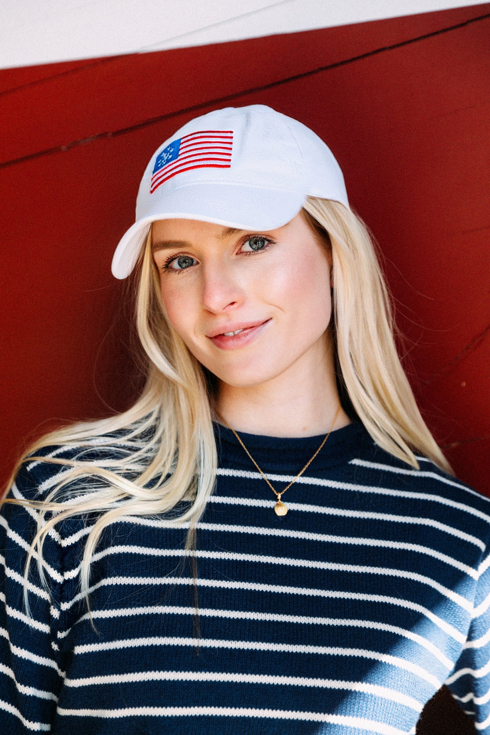 American Yacht Flag Hat in White