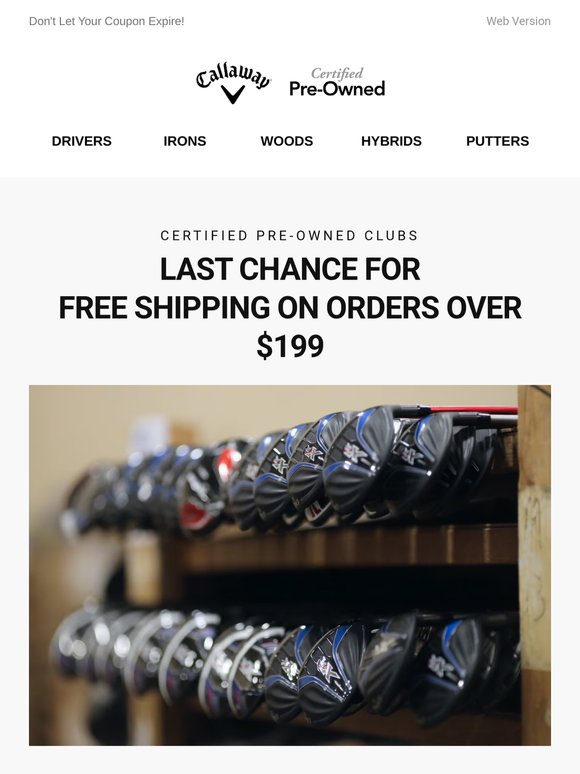 Last Chance For Free Ground Shipping!