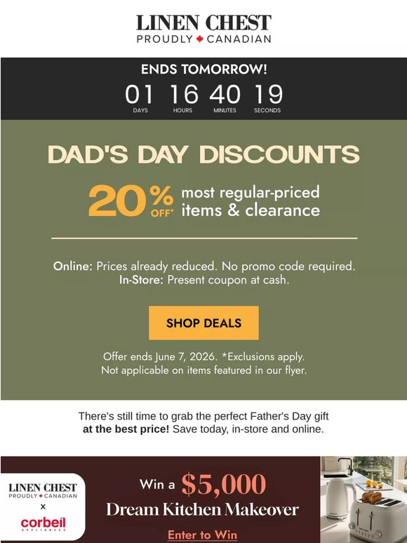 ⌛Dad's Day Discounts End Tomorrow