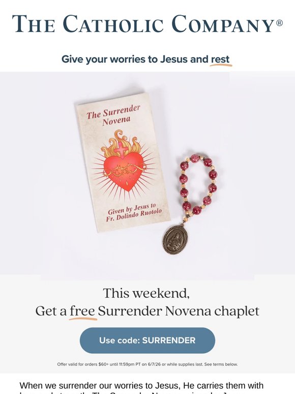 2 Days Only: Free Surrender Novena Chaplet