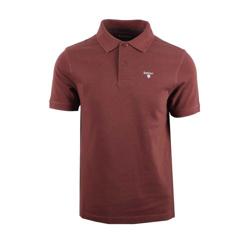 BARBOUR TARTAN PIQUE POLO BURNT PEPPER