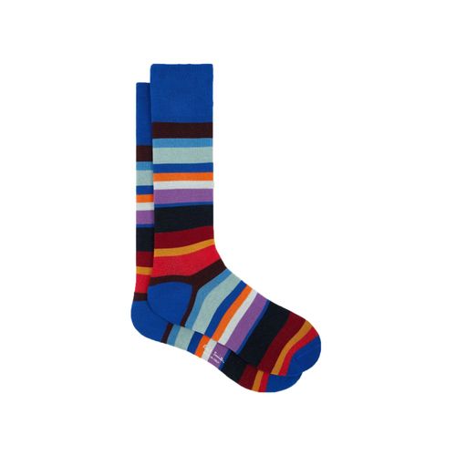 PAUL SMITH MAREK STRIPE SOCK MULTI BLUE STRIPE