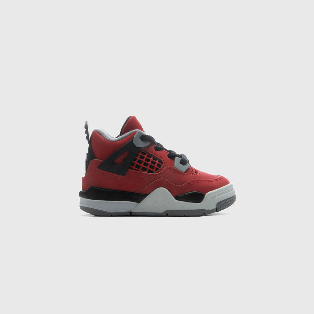 Air Jordan 4 Retro 'Toro Bravo' (TD) - Fire Red/White/Black/Cement Grey