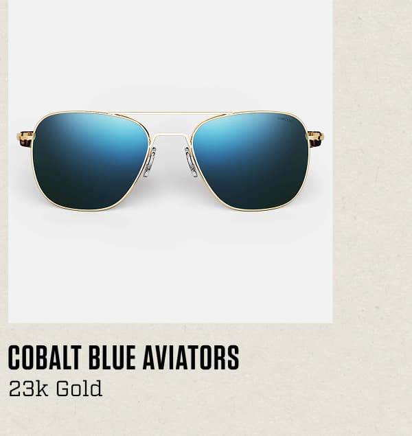Aviator - 23k Gold & Cobalt