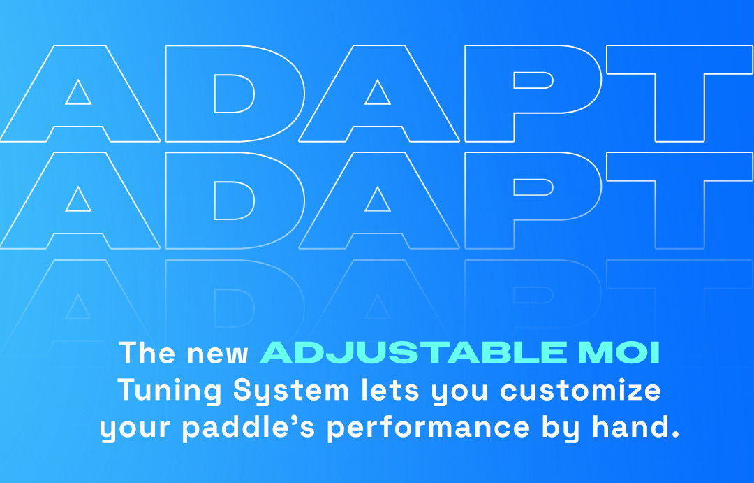 New! Adjustable MOI tuning system. Maximum sweet spot and balance with the ability to customize for more power, control or hand speed.