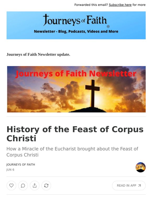 History of the Feast of Corpus Christi