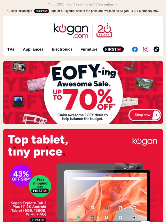 Just $169 for an 11" Android Tablet with 4G! That's an EOFY-ing great deal 🔥