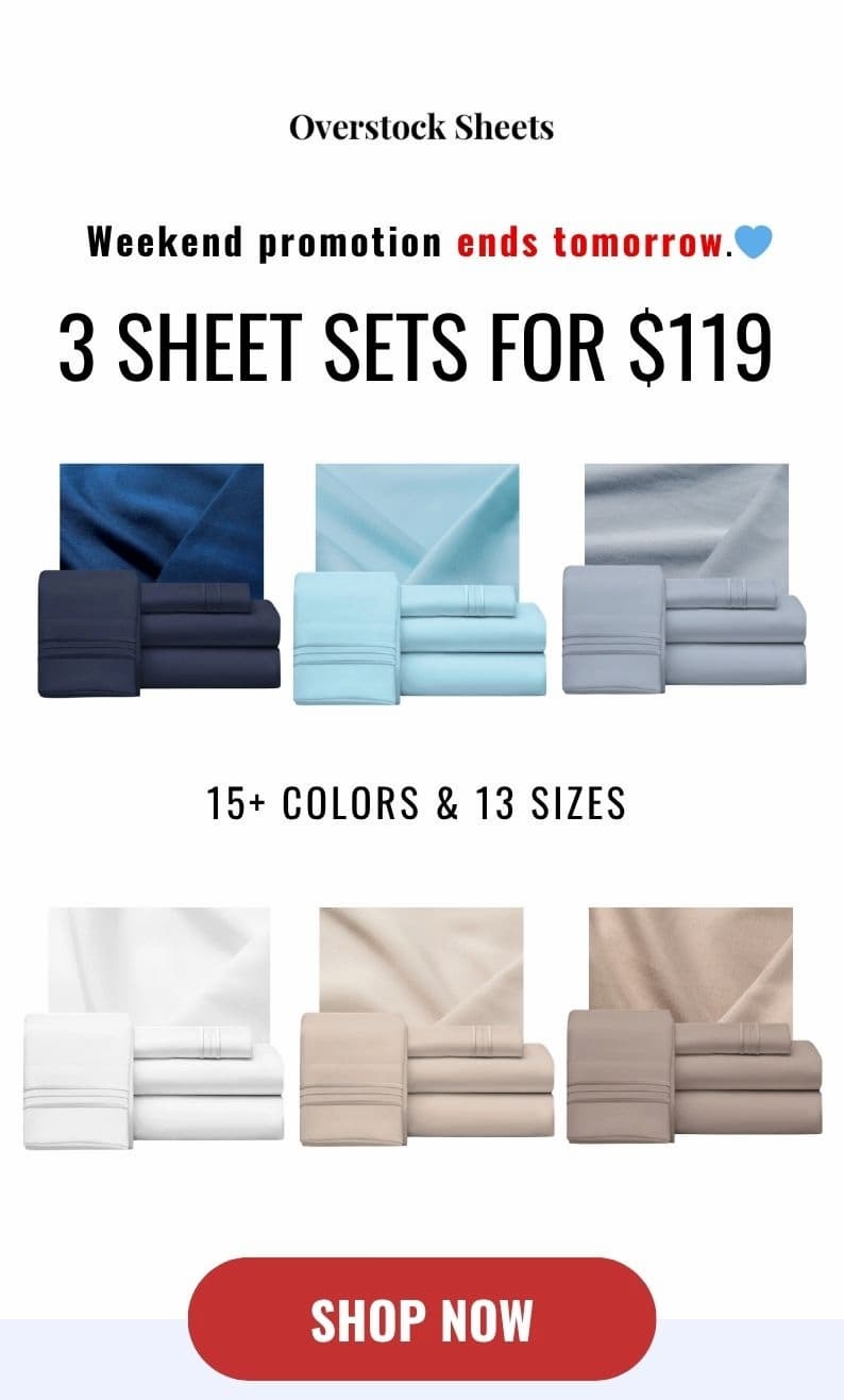 3 Sheet Sets for $119