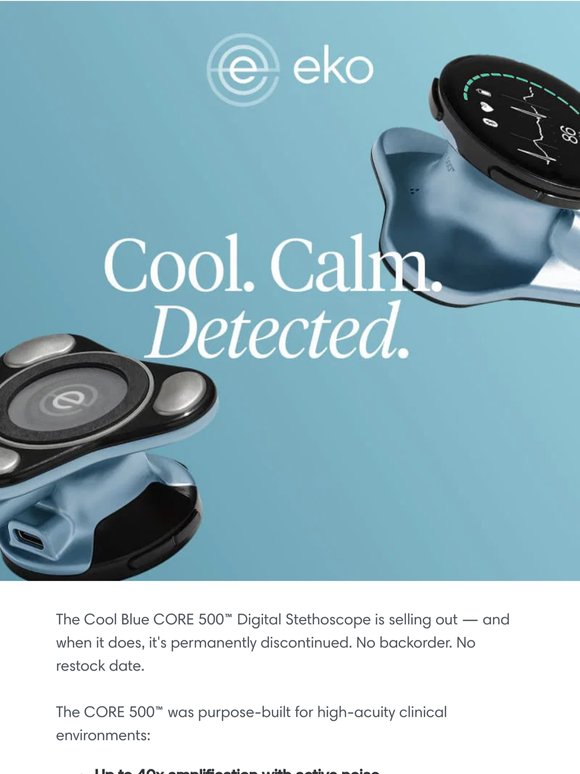 Notice: Cool Blue CORE 500™ Limited Inventory