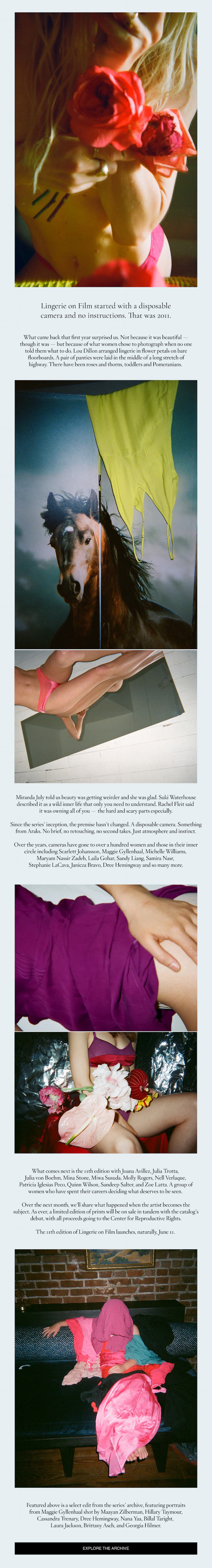 Lingerie on Film started with a disposable camera and no instructions. That was 2011.