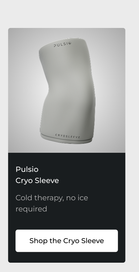 Pulsio Cryosleeve: Cold therapy, no ice required. 